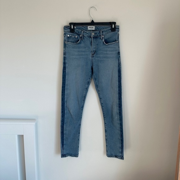 AGOLDE Swerve Toni Mid Rise Light Blue Wash Jeans Size 26 - Picture 5 of 10